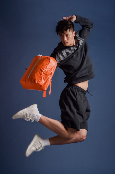 Backpack Orange-TIMELINE Waterproof Paper Backpack by Lifeix